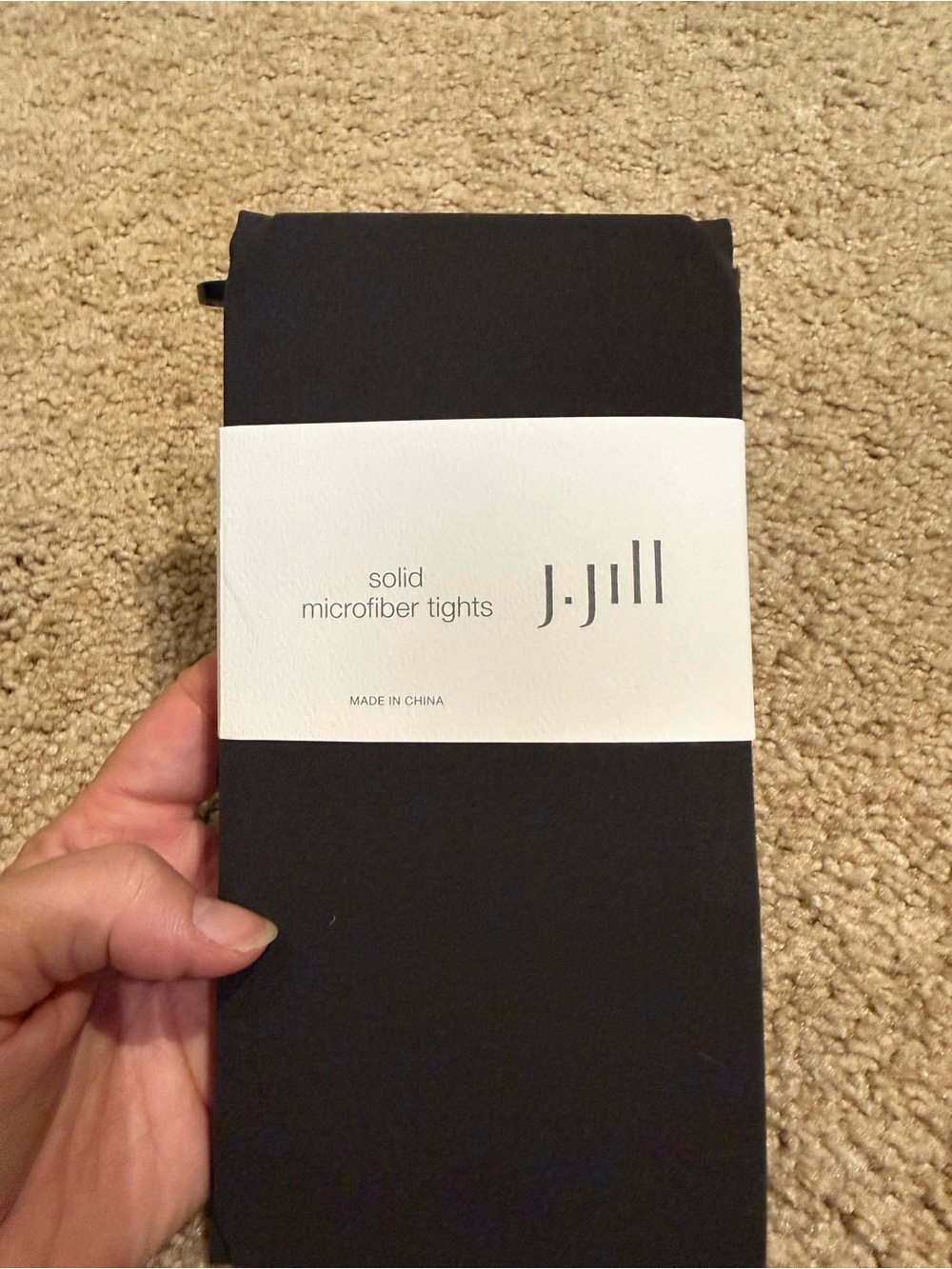 NWT J.Jill Solid Microfiber Tights - Dark Charcoal Grey - Size M/L